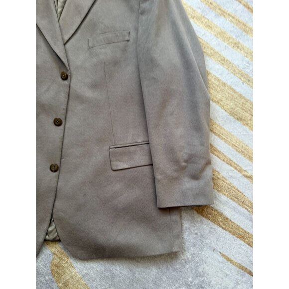 GIORGIO MORESCHI London New York Men's Taupe Faux Suede Blazer Jacket Size 46R - Picture 4 of 9